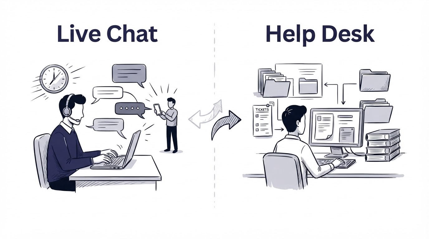 Live Chat vs Help Desk: Which Support Model Fits?